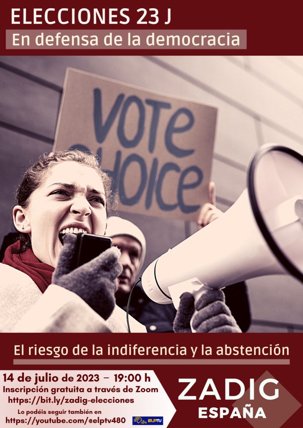 Zadig España 2023: Acto en defensa de la Democracia frente al riesgo de la indiferencia y la abstención